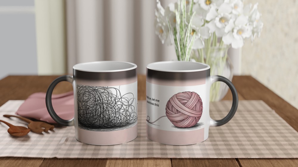 Overthinking Mug | Hold On Let Me Overthink This | Mental Health Gift | Funny Best Friend Present — view 3