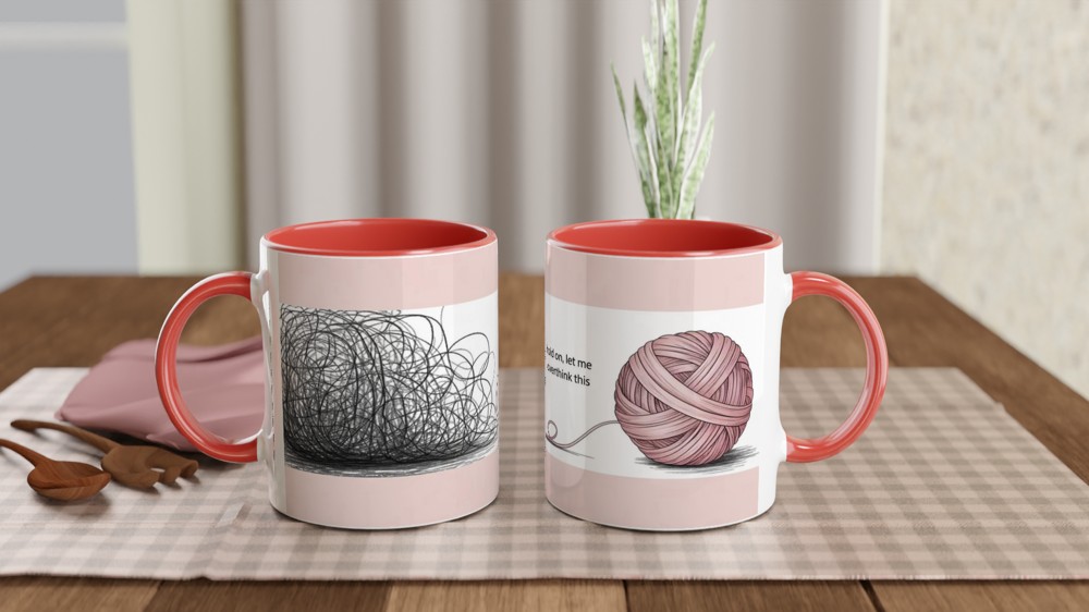 Overthinking Mug | Hold On Let Me Overthink This | Mental Health Gift | Funny Best Friend Present — view 7