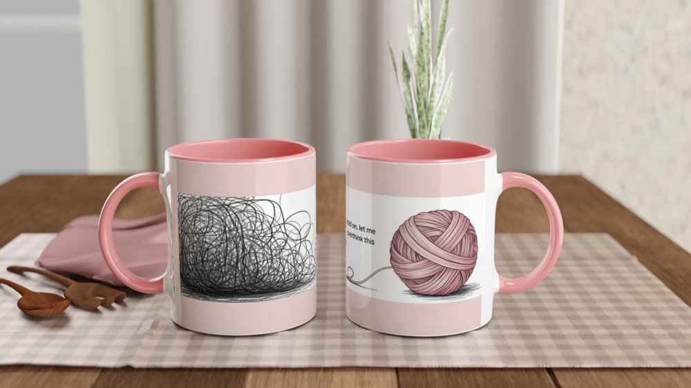 Overthinking Mug | Hold On Let Me Overthink This | Mental Health Gift | Funny Best Friend Present — view 6