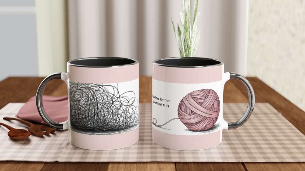 Overthinking Mug | Hold On Let Me Overthink This | Mental Health Gift | Funny Best Friend Present — view 9