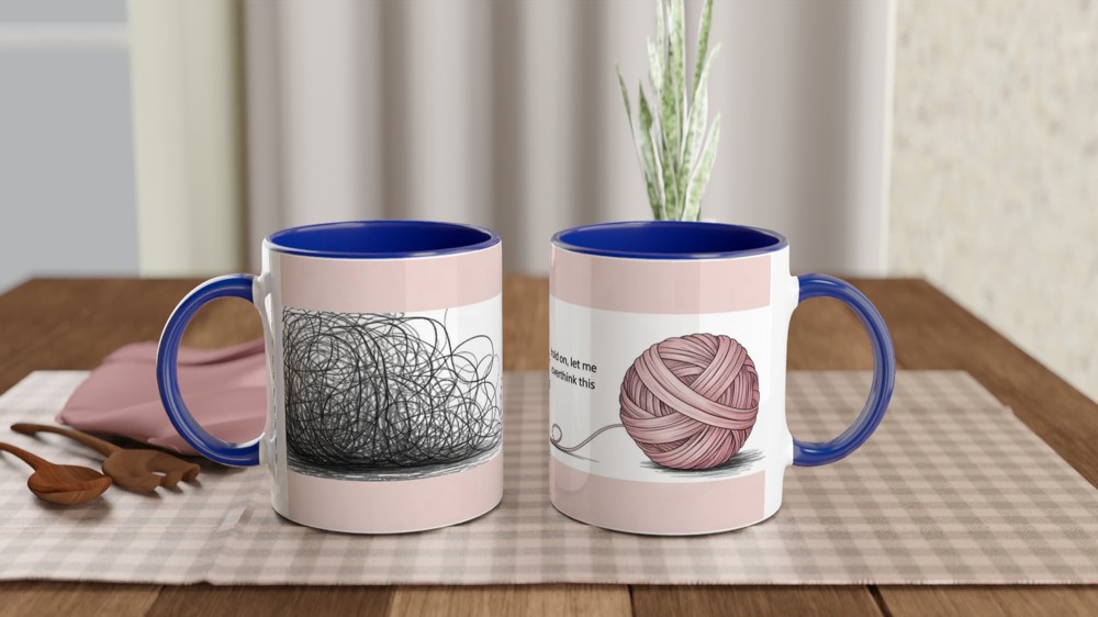 Overthinking Mug | Hold On Let Me Overthink This | Mental Health Gift | Funny Best Friend Present — view 4