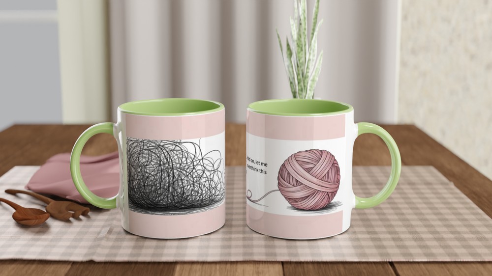 Overthinking Mug | Hold On Let Me Overthink This | Mental Health Gift | Funny Best Friend Present — view 5