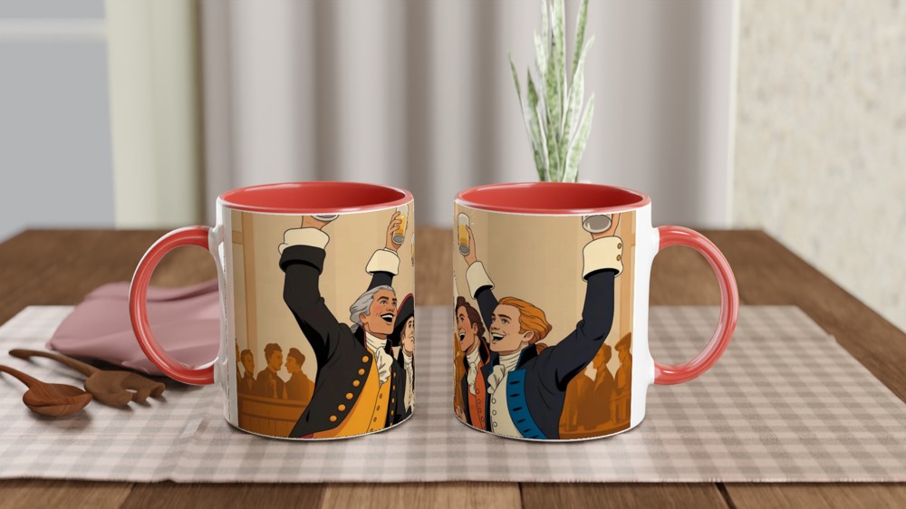 Founding Fathers Beer Toast Colonial Celebration Mug — view 7