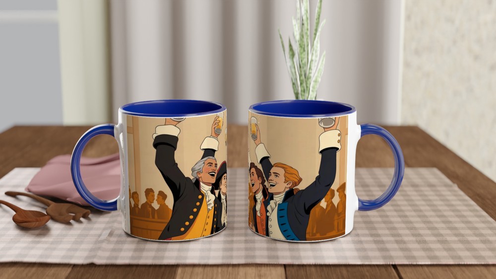Founding Fathers Beer Toast Colonial Celebration Mug — view 4