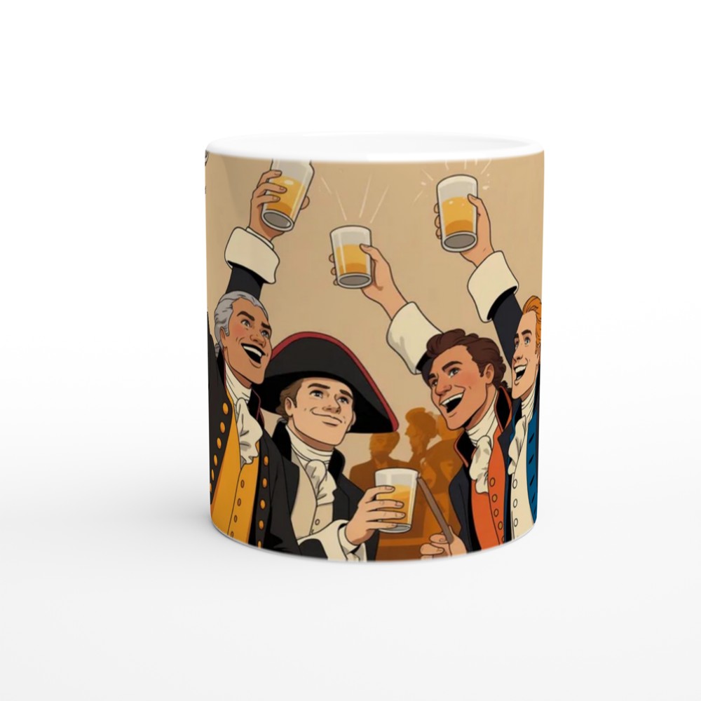 Founding Fathers Beer Toast Colonial Celebration Mug — view 11