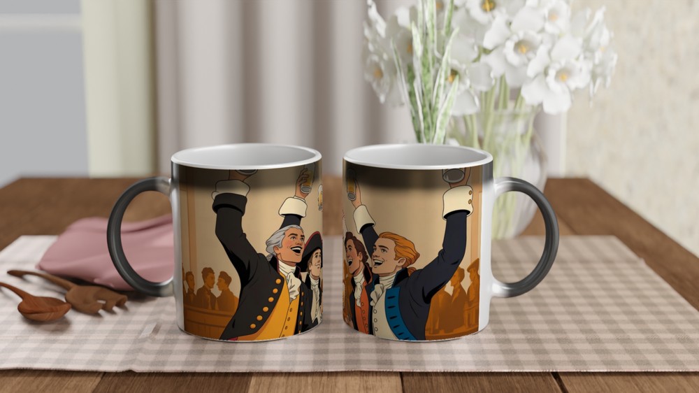 Founding Fathers Beer Toast Colonial Celebration Mug — view 3