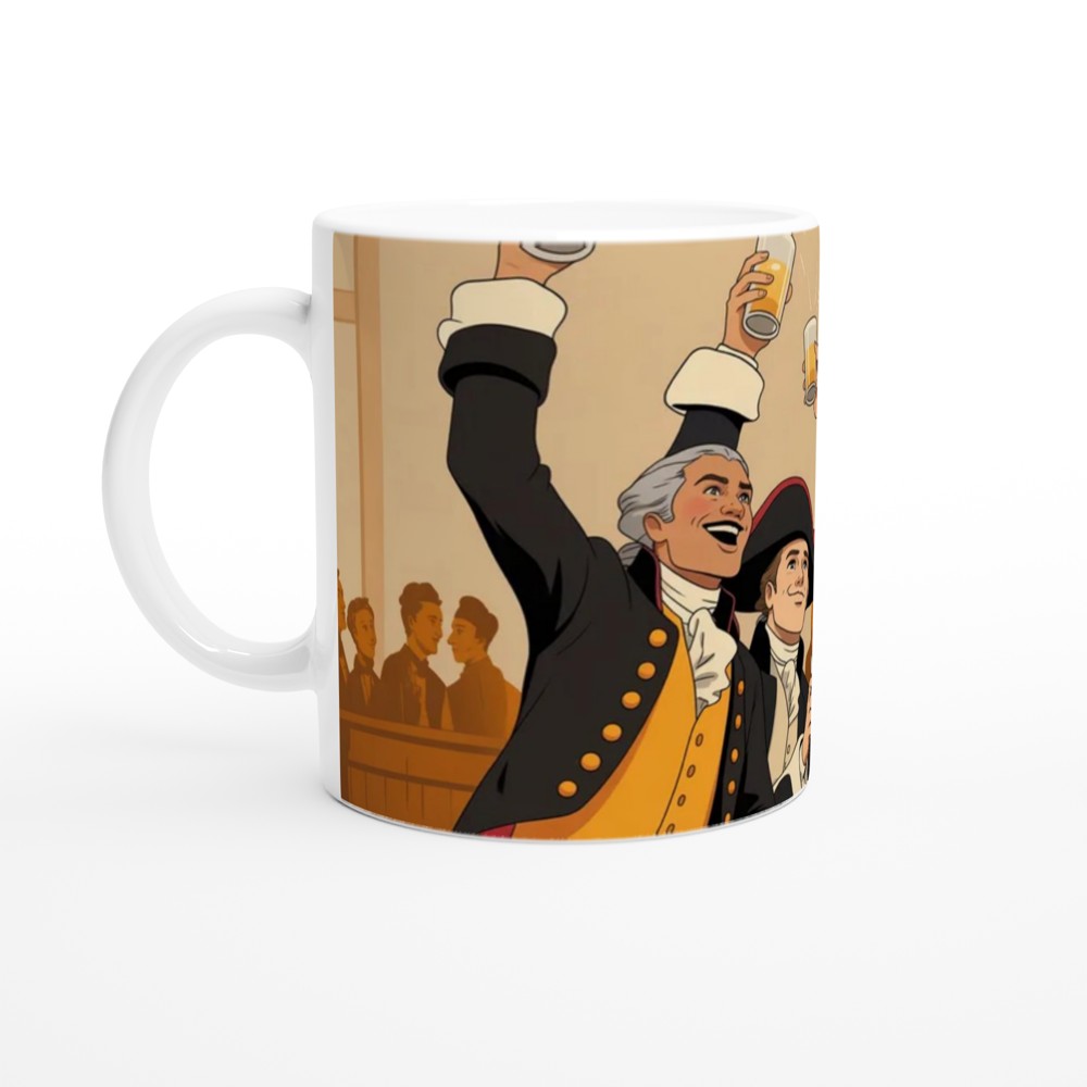 Founding Fathers Beer Toast Colonial Celebration Mug — view 10