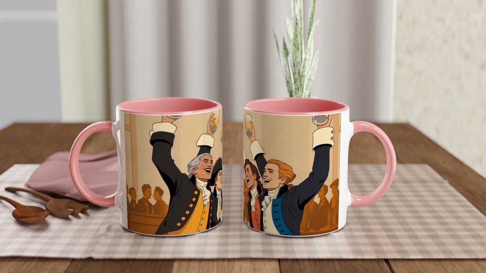 Founding Fathers Beer Toast Colonial Celebration Mug — view 6