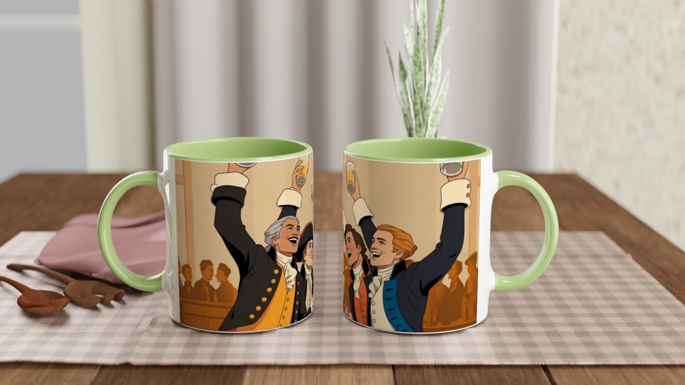 Founding Fathers Beer Toast Colonial Celebration Mug — view 5