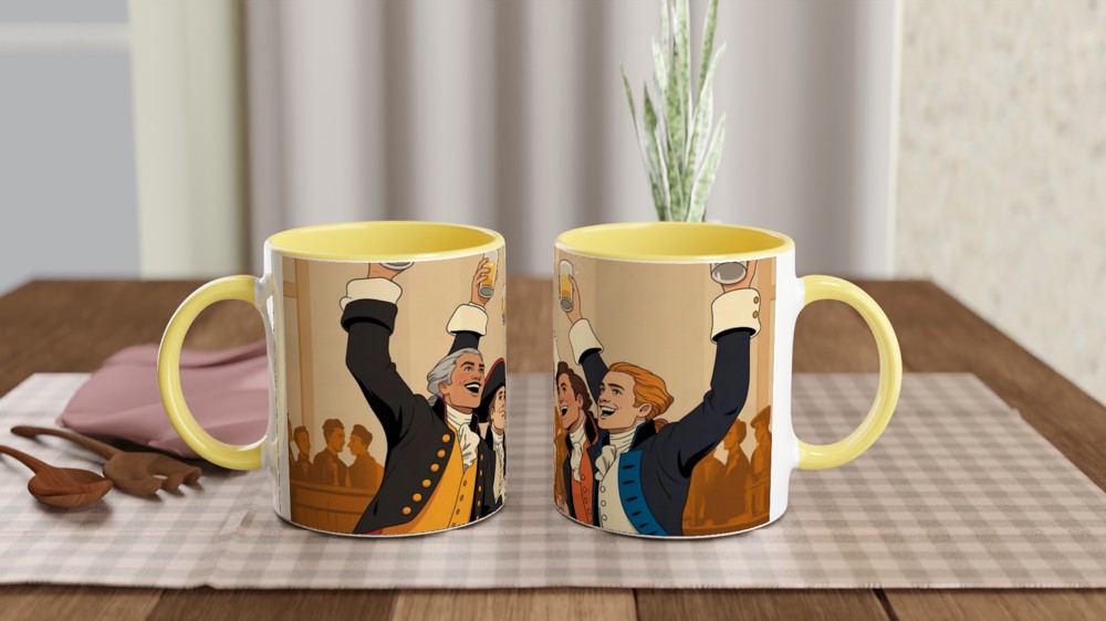 Founding Fathers Beer Toast Colonial Celebration Mug — view 8