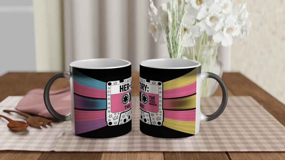 Her-Story The Remix Retro Cassette Tape Design Mug — view 3