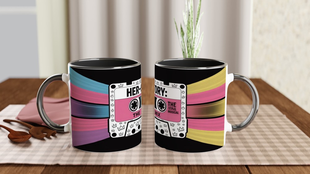 Her-Story The Remix Retro Cassette Tape Design Mug — view 9