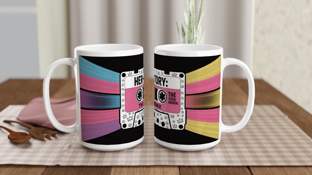 Her-Story The Remix Retro Cassette Tape Design Mug — view 2
