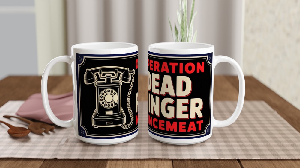 Operation Mincemeat Mug | 'Dead Ringer' 1940s Design | Musical Theatre Gift | Theatre Lover Present — view 2