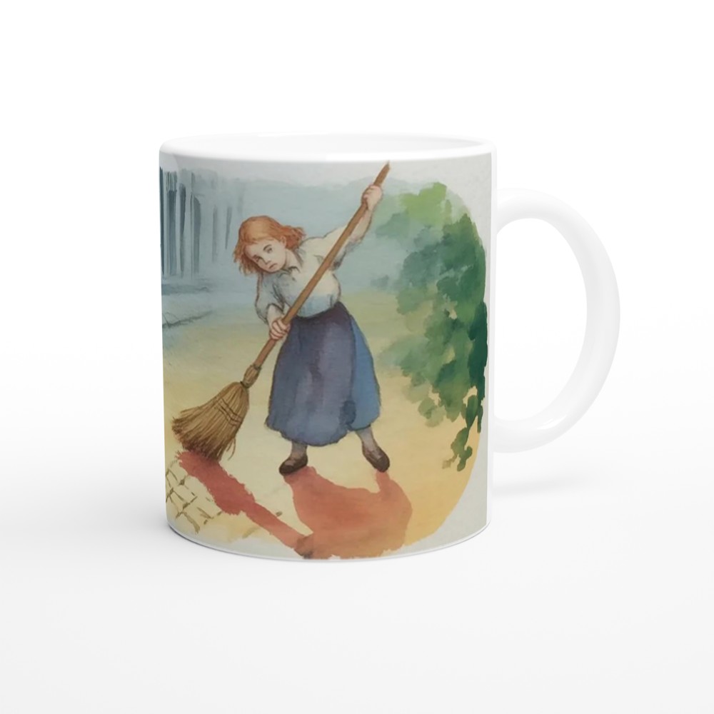 Les Miserables Mug | Cosette Sweeping Paris Street Illustration | Musical Theatre Gift | West End Show Present — view 12