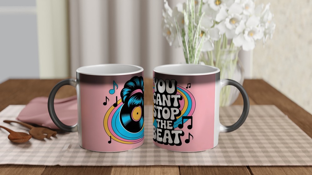 Hairspray Musical Mug | 'You Can't Stop The Beat' Quote | Retro Theatre Gift | West End Present — view 3