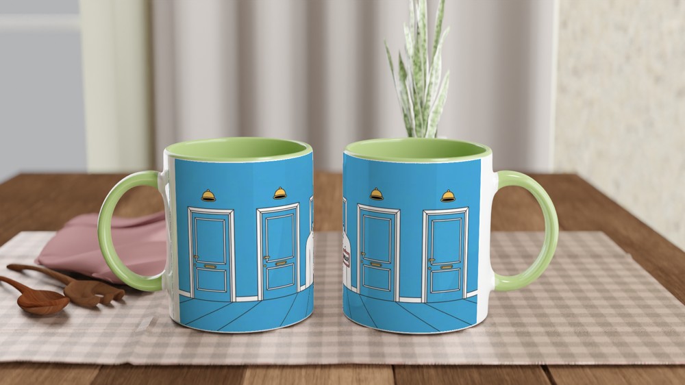 Book of Mormon Mug | Hello Musical Theatre Gift | Elder Price Doorbell Mug | Theatre Lover Present — view 5