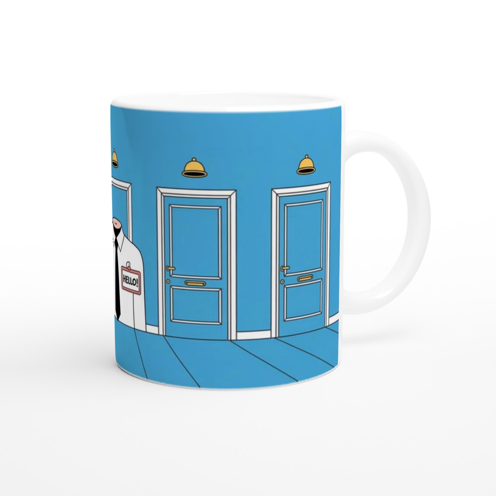 Book of Mormon Mug | Hello Musical Theatre Gift | Elder Price Doorbell Mug | Theatre Lover Present — view 12