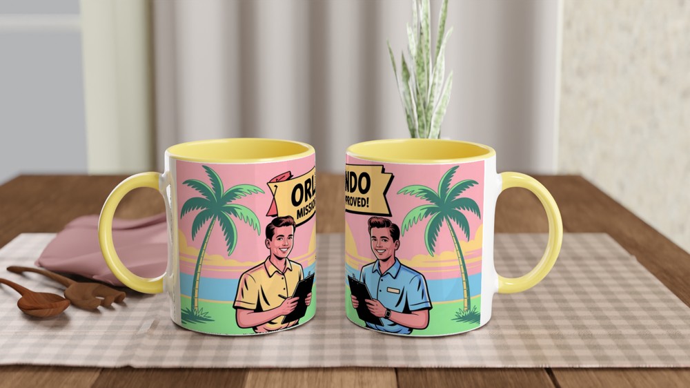 Book of Mormon Mug | Orlando Mission Approved Design | Musical Theatre Gift | Retro Florida Postcard Mug for West End Fans — view 8