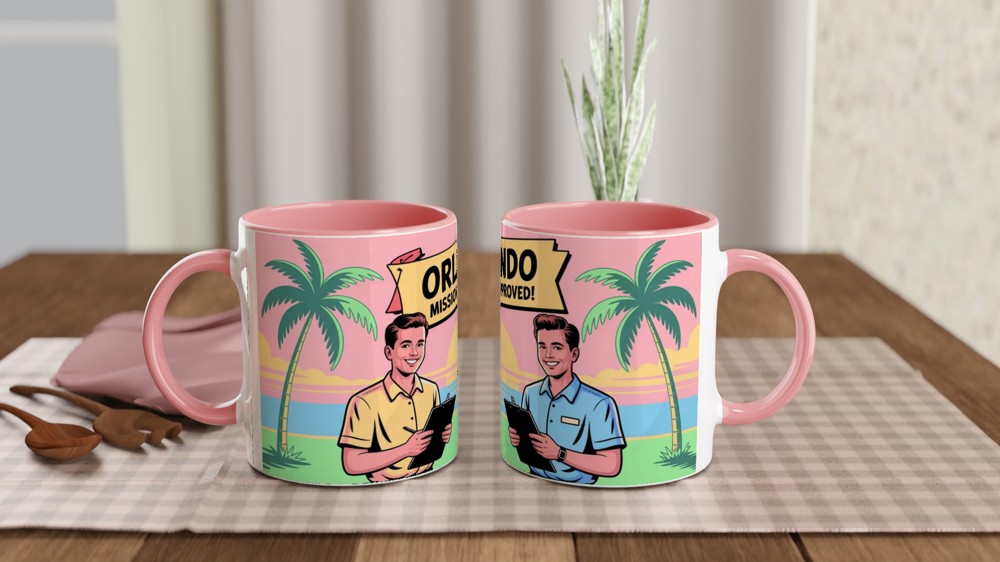 Book of Mormon Mug | Orlando Mission Approved Design | Musical Theatre Gift | Retro Florida Postcard Mug for West End Fans — view 6