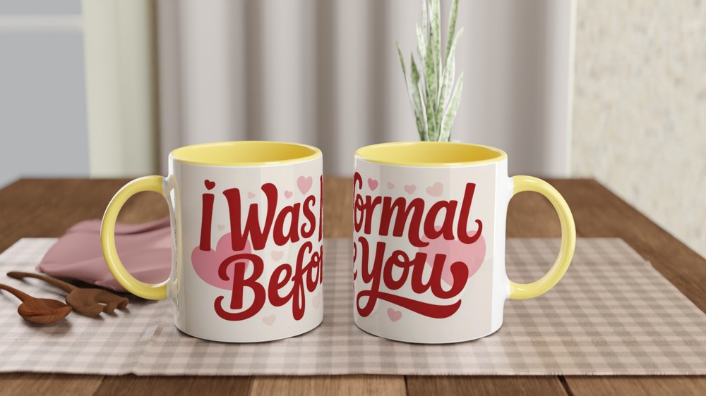 Funny Valentine's Day Mug | I Was Normal Before You Quote | Cheeky Anniversary Gift for Boyfriend or Girlfriend | Couple Mug — view 8