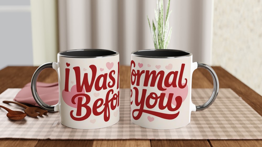 Funny Valentine's Day Mug | I Was Normal Before You Quote | Cheeky Anniversary Gift for Boyfriend or Girlfriend | Couple Mug — view 9