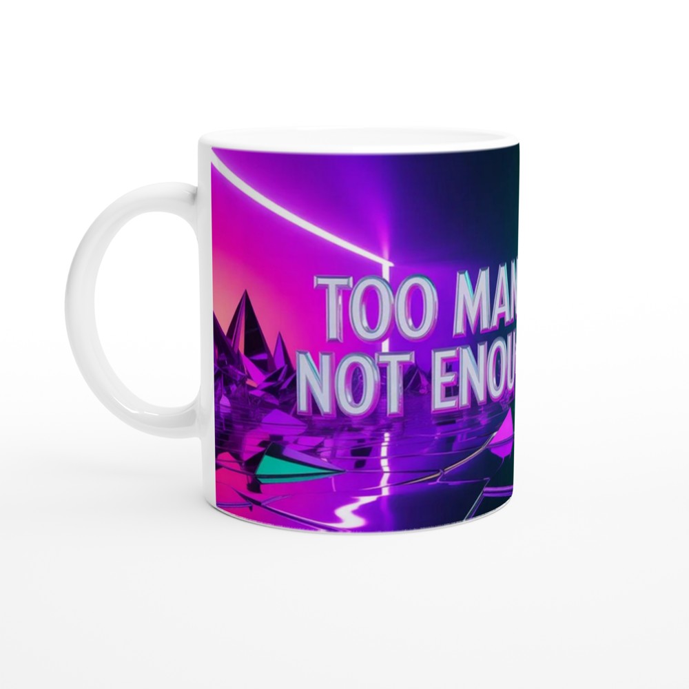 Funny Coffee Mug | 'Too Many Idiots' Rude Office Gift | Colleague Birthday Present | Sarcastic Work Mug — view 10
