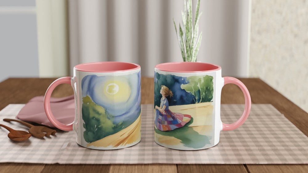 Sally Spiral Hill Mug | Gothic Watercolour Gift | Halloween Christmas Present for Her | Witchy Nightmare Aesthetic Mug — view 6