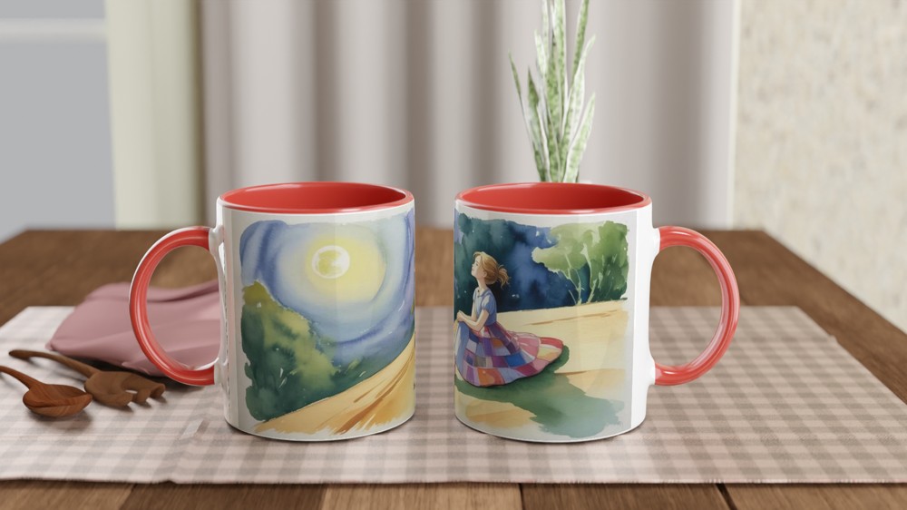 Sally Spiral Hill Mug | Gothic Watercolour Gift | Halloween Christmas Present for Her | Witchy Nightmare Aesthetic Mug — view 7