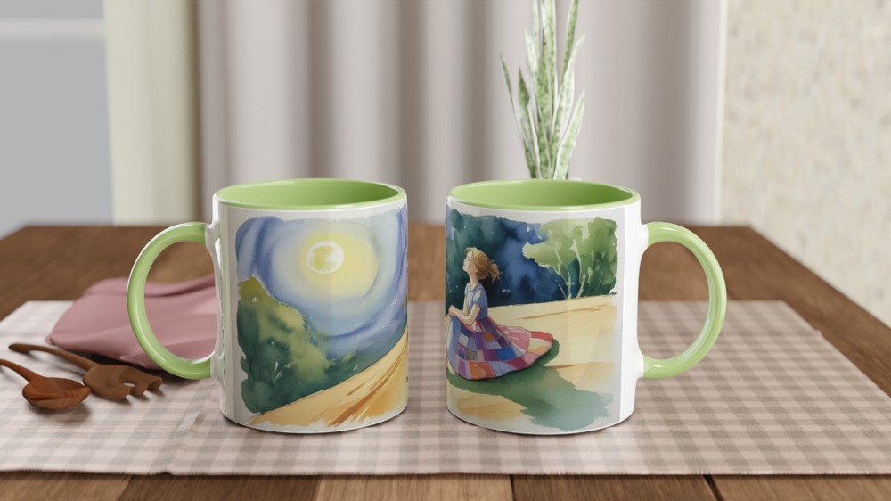 Sally Spiral Hill Mug | Gothic Watercolour Gift | Halloween Christmas Present for Her | Witchy Nightmare Aesthetic Mug — view 5