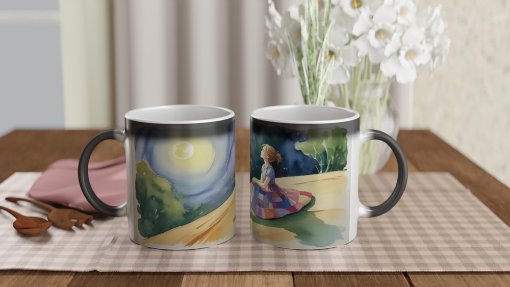 Sally Spiral Hill Mug | Gothic Watercolour Gift | Halloween Christmas Present for Her | Witchy Nightmare Aesthetic Mug — view 3