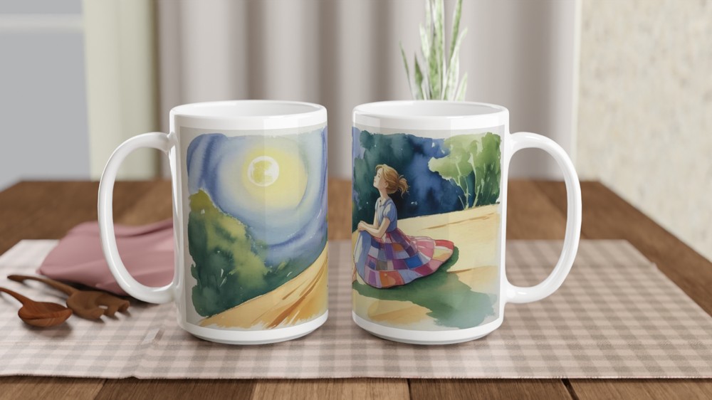 Sally Spiral Hill Mug | Gothic Watercolour Gift | Halloween Christmas Present for Her | Witchy Nightmare Aesthetic Mug — view 2