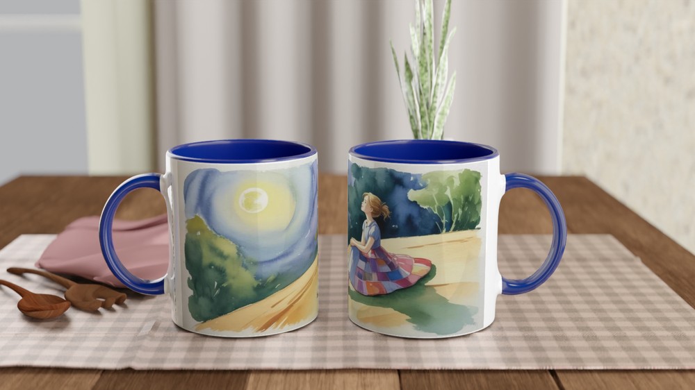 Sally Spiral Hill Mug | Gothic Watercolour Gift | Halloween Christmas Present for Her | Witchy Nightmare Aesthetic Mug — view 4