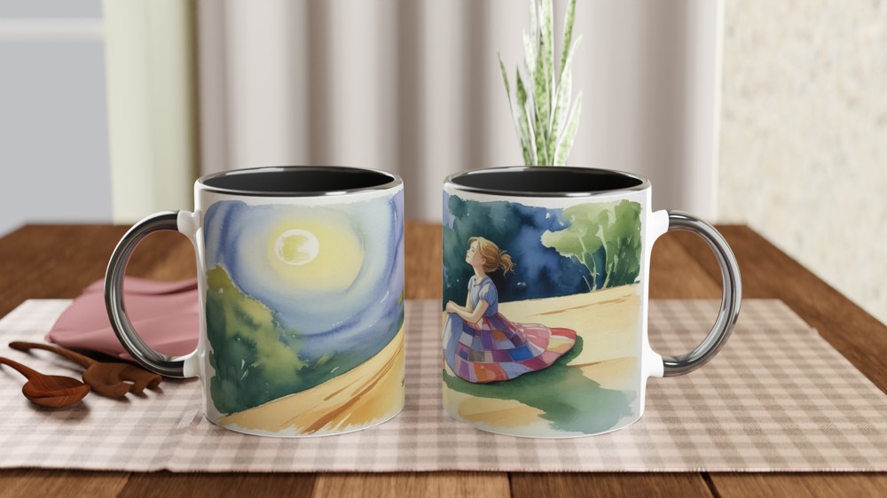 Sally Spiral Hill Mug | Gothic Watercolour Gift | Halloween Christmas Present for Her | Witchy Nightmare Aesthetic Mug — view 9