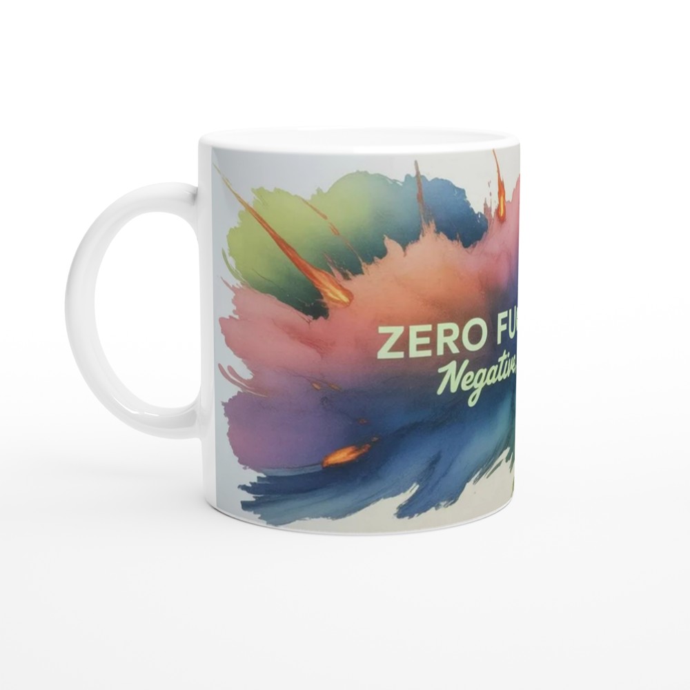 Zero Fucks Left Mug | Funny Rude Office Coffee Cup | Leaving Gift for Colleague or Best Friend | Chaotic Neon Design — view 10