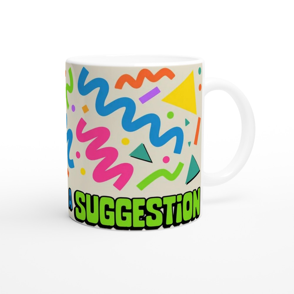 Spelling is a Suggestion Mug | Funny Quote Mug | Retro 90s Memphis Design | Gift for Colleague or Best Friend — view 12