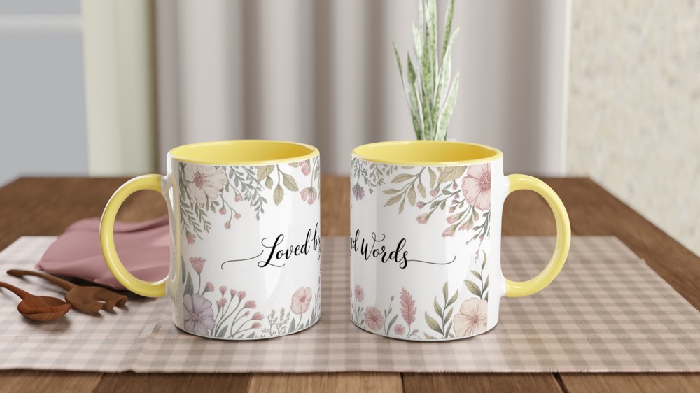 Loved Beyond Words Mug | Botanical Cottagecore Flower Gift | Mother's Day and Valentine's Present | Romantic Gift for Her — view 8