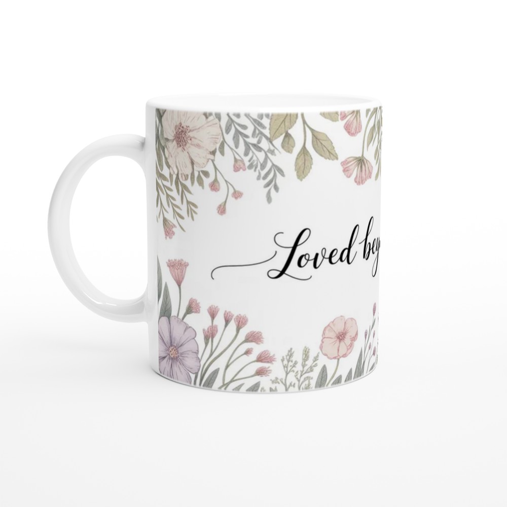 Loved Beyond Words Mug | Botanical Cottagecore Flower Gift | Mother's Day and Valentine's Present | Romantic Gift for Her — view 10