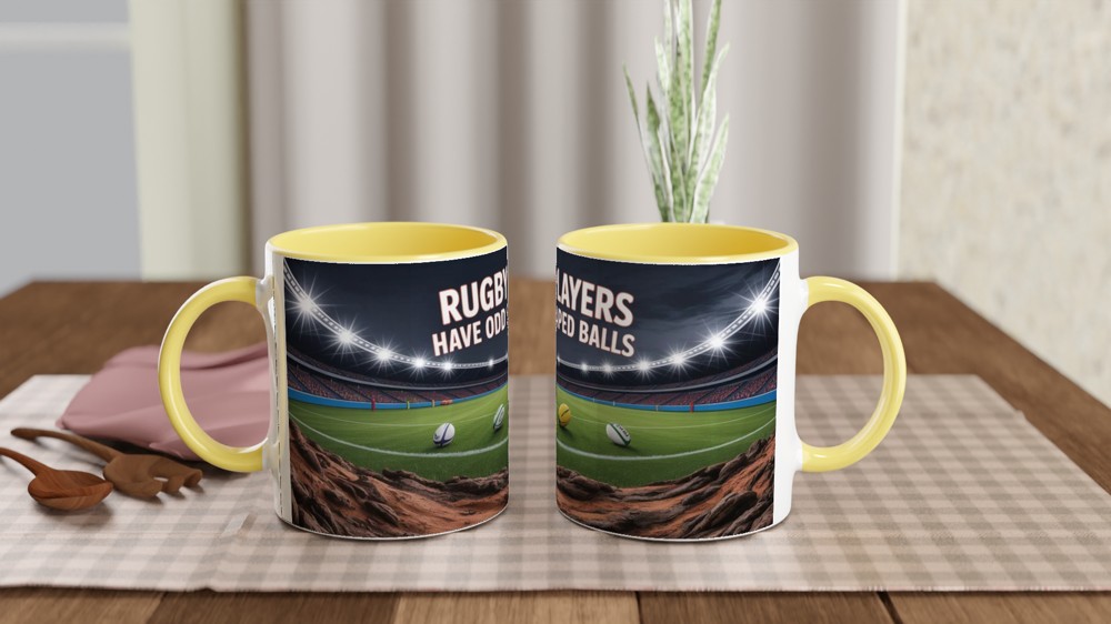 Rugby Mug | Rugby Players Have Odd Shaped Balls Quote | Funny Rugby Gift for Him | Best Friend Birthday Present — view 8