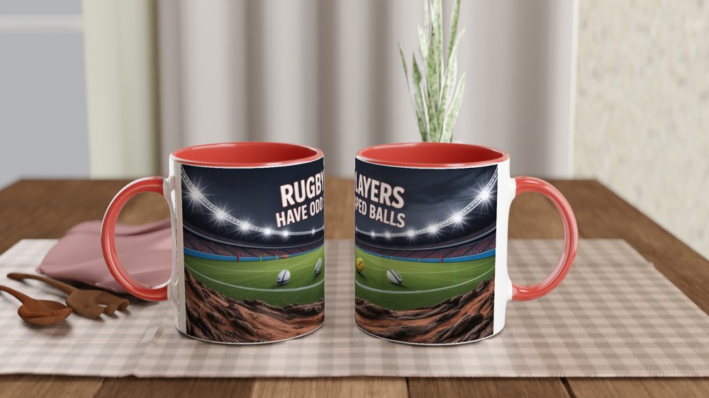 Rugby Mug | Rugby Players Have Odd Shaped Balls Quote | Funny Rugby Gift for Him | Best Friend Birthday Present — view 7