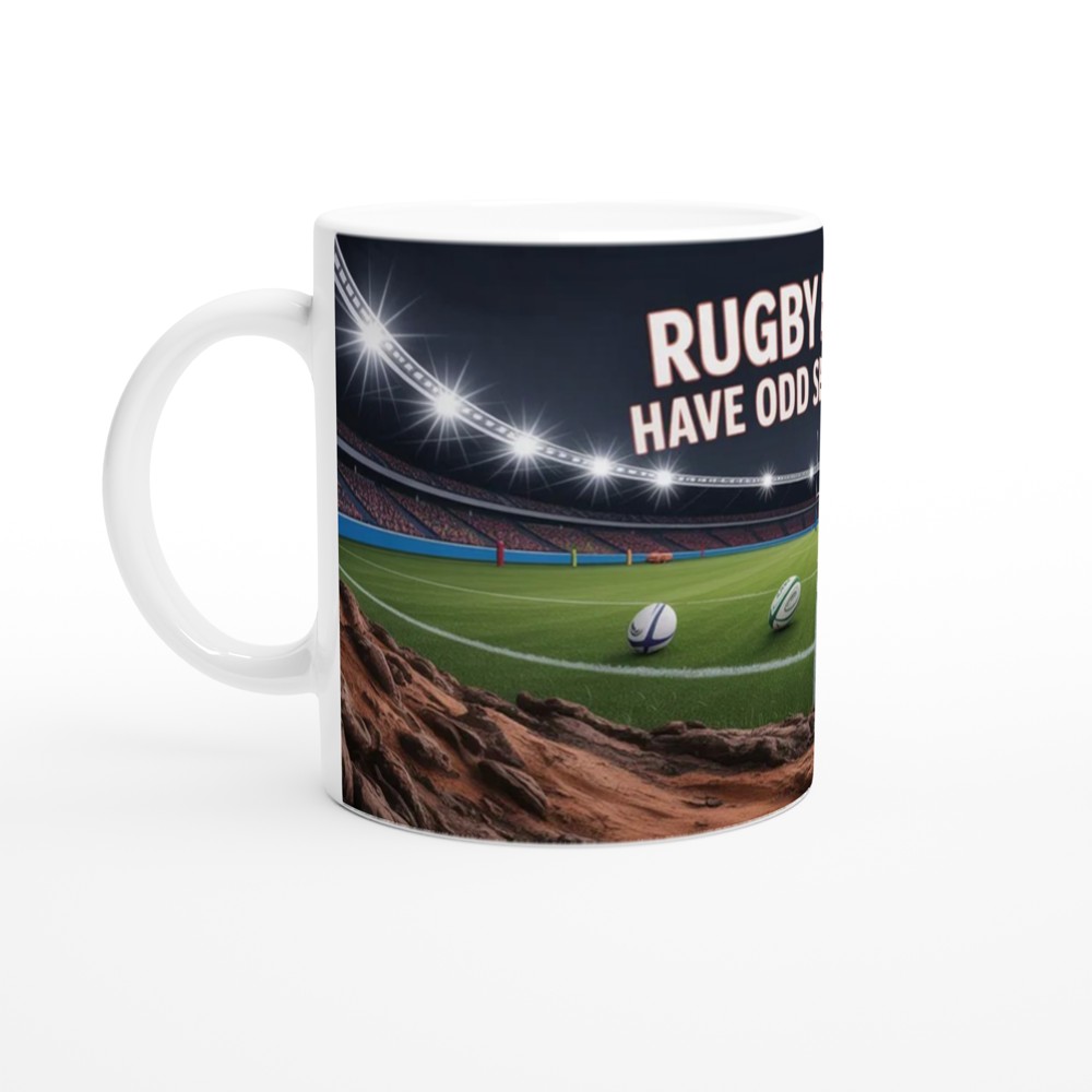 Rugby Mug | Rugby Players Have Odd Shaped Balls Quote | Funny Rugby Gift for Him | Best Friend Birthday Present — view 10