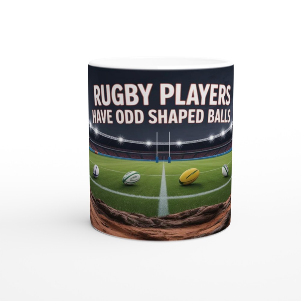 Rugby Mug | Rugby Players Have Odd Shaped Balls Quote | Funny Rugby Gift for Him | Best Friend Birthday Present — view 11