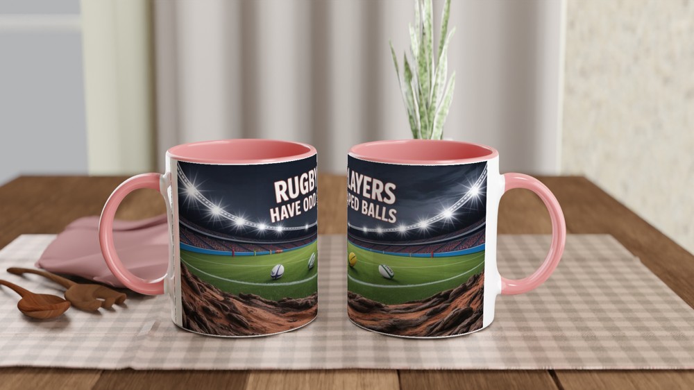 Rugby Mug | Rugby Players Have Odd Shaped Balls Quote | Funny Rugby Gift for Him | Best Friend Birthday Present — view 6