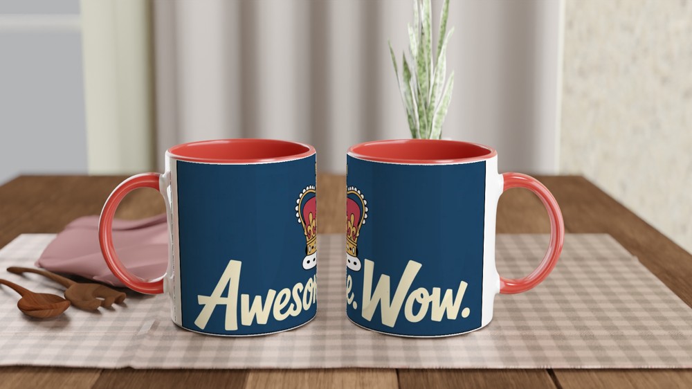 Hamilton Mug | King George Crown | 'Awesome Wow' Quote | Musical Theatre Gift | Best Friend Present — view 7