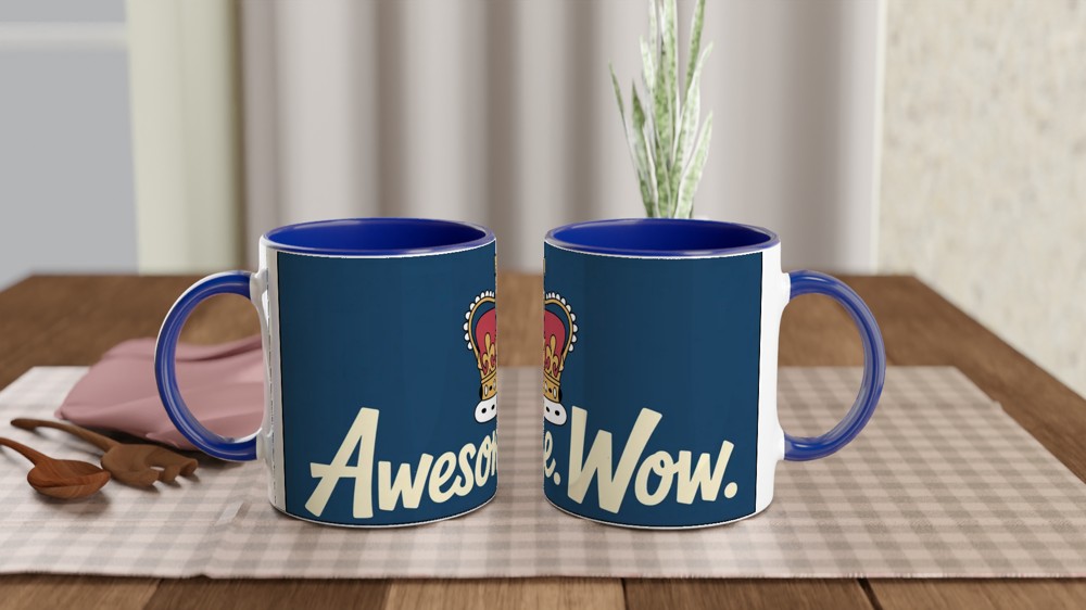 Hamilton Mug | King George Crown | 'Awesome Wow' Quote | Musical Theatre Gift | Best Friend Present — view 4