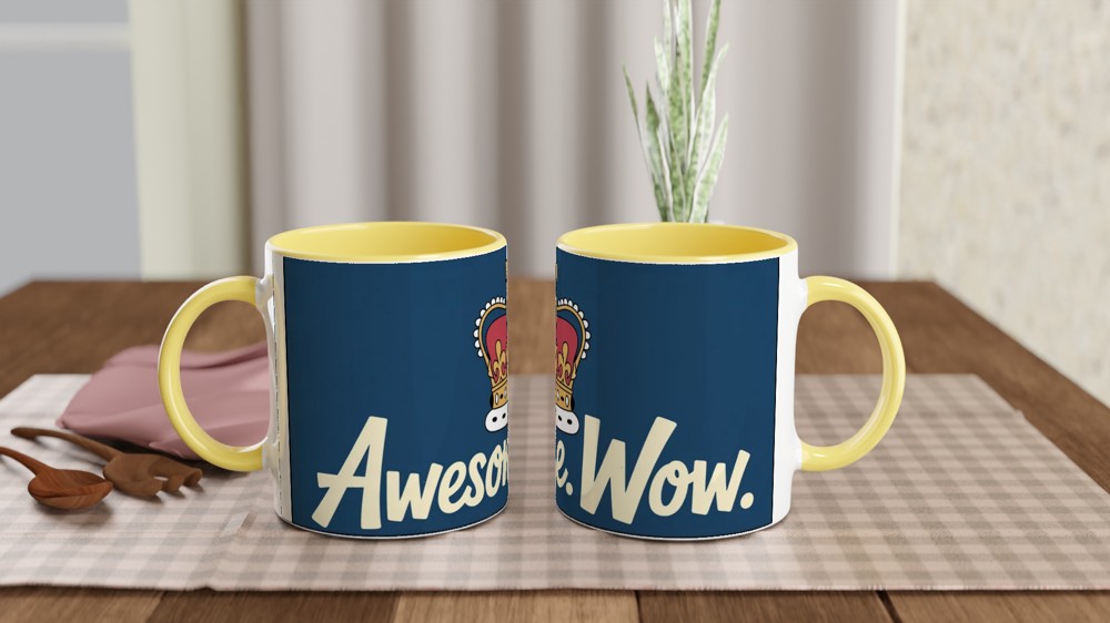Hamilton Mug | King George Crown | 'Awesome Wow' Quote | Musical Theatre Gift | Best Friend Present — view 8