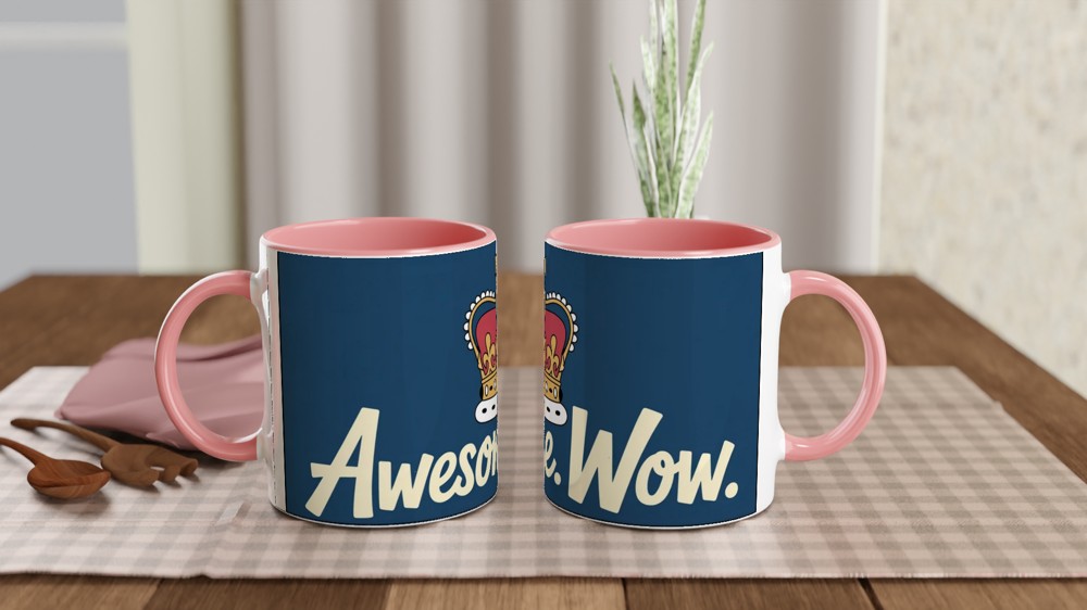 Hamilton Mug | King George Crown | 'Awesome Wow' Quote | Musical Theatre Gift | Best Friend Present — view 6