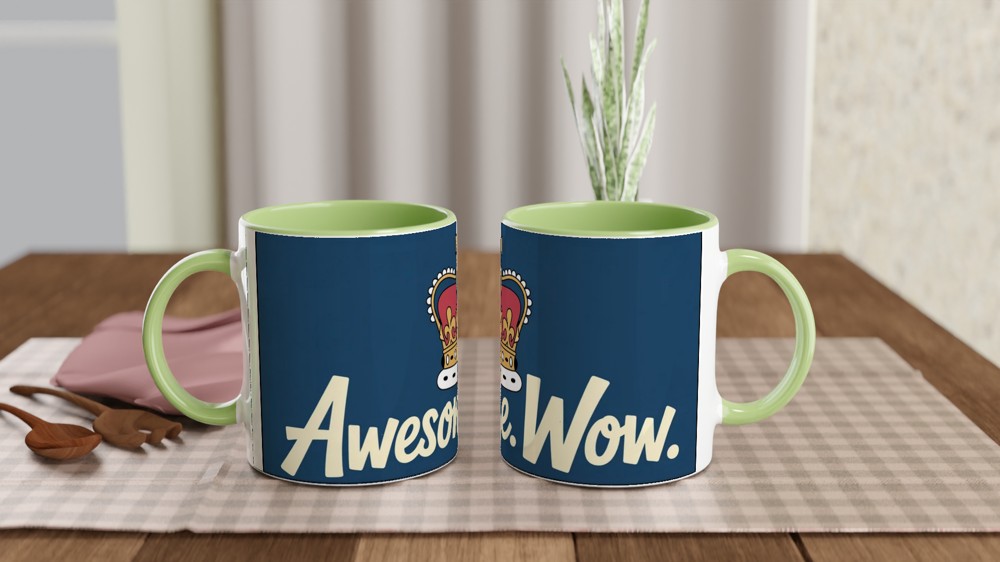 Hamilton Mug | King George Crown | 'Awesome Wow' Quote | Musical Theatre Gift | Best Friend Present — view 5