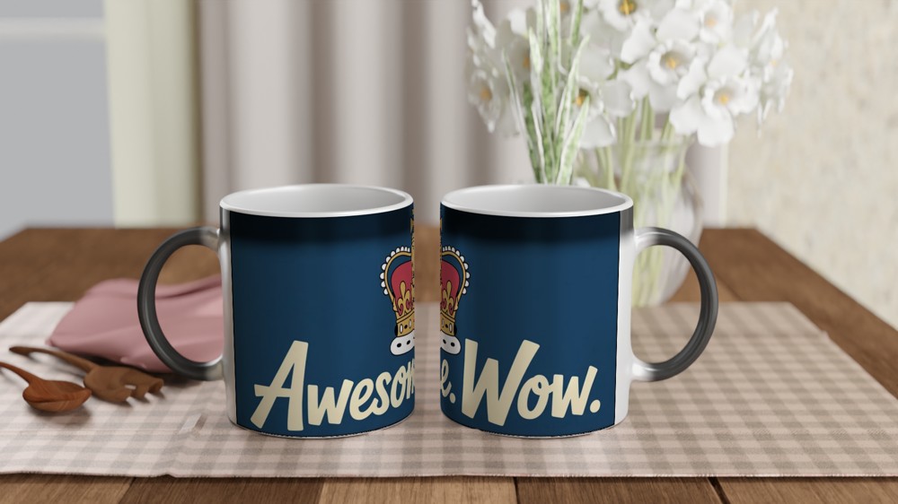 Hamilton Mug | King George Crown | 'Awesome Wow' Quote | Musical Theatre Gift | Best Friend Present — view 3