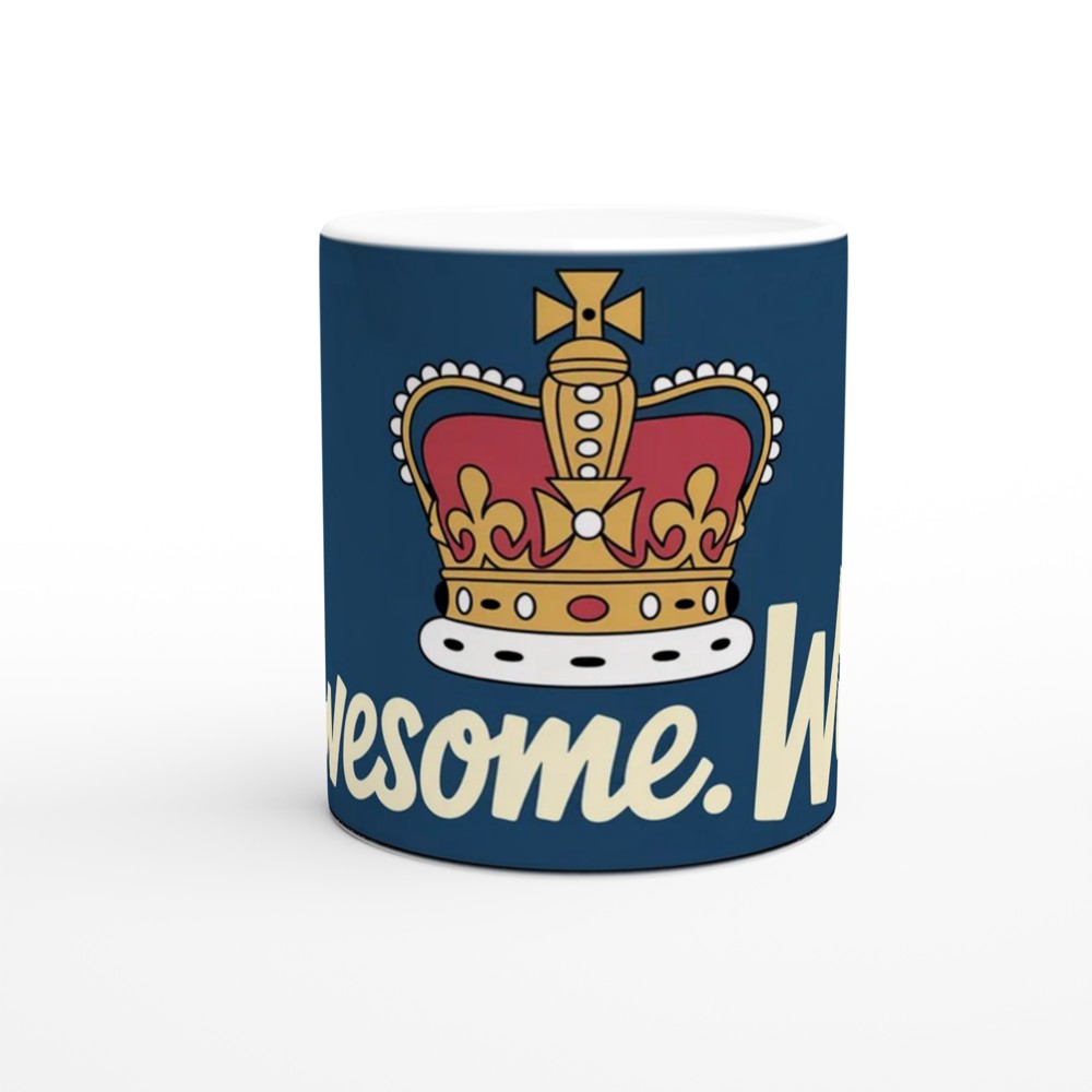 Hamilton Mug | King George Crown | 'Awesome Wow' Quote | Musical Theatre Gift | Best Friend Present — view 11